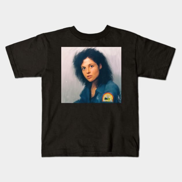 Ellen Ripley Kids T-Shirt by Fallenzeaphine